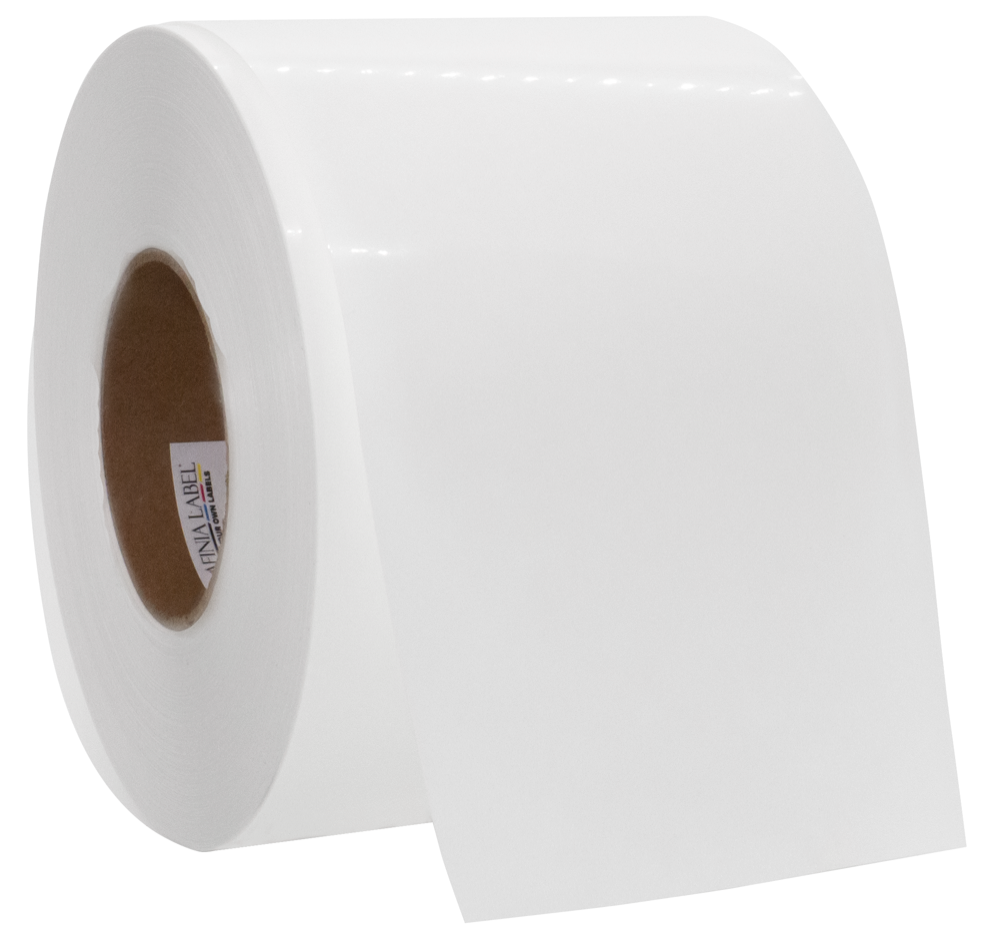 Clear Gloss Continuous Label Stock | 5 in. x 500 ft. | 3 in. core, 8 in. outside diameter