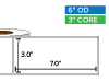 Rectangular Labels, Matte BOPP (poly) | 3 x 7 inches | 3 in. core, 6 in. outside diameter-Afinia Label Store